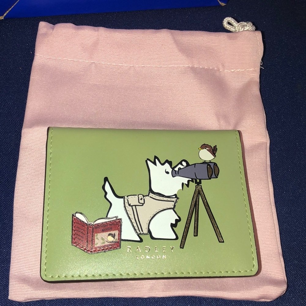 RADLEY LONDON Green Scottie Dog Print Card Holder